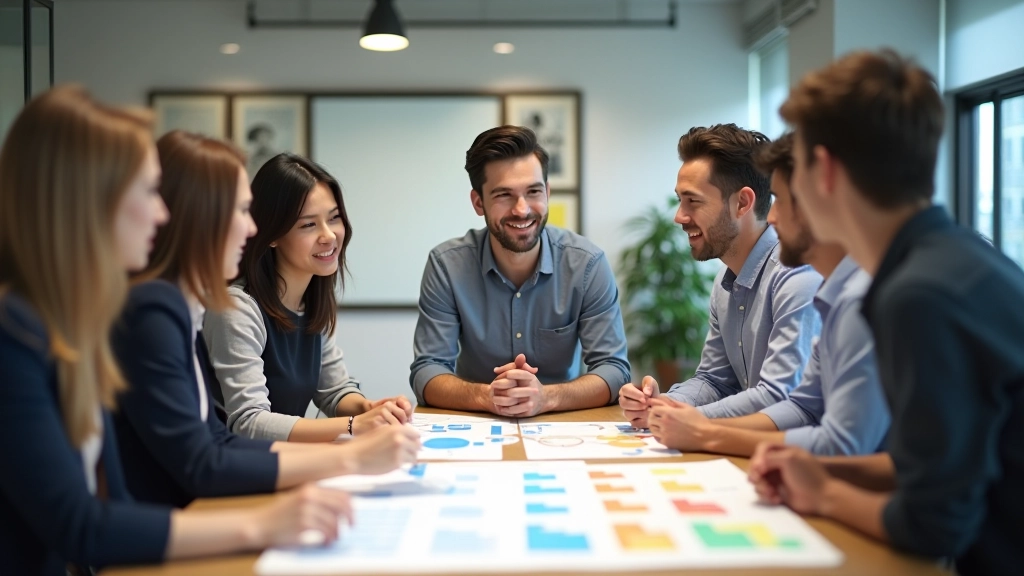 Fintech startup team in planning session